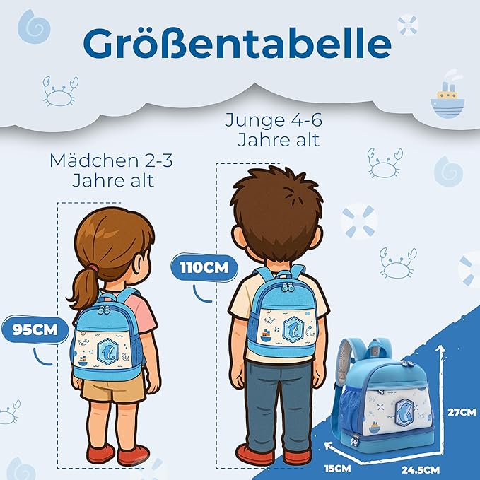 REISERACKER Kinderrugtas Adventure blauw