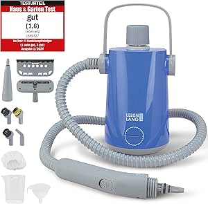 LEBENLANG - Elektrische stoomreiniger - Handapparaat - 3,5 bar en 1000 W - 12 x accessoires- Stoomreiniger voor alles