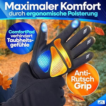Nextcover® Winter fietshandschoenen - ThermoShield 2.0 - Unisex - maten S-XXL - Warme & waterdichte thermo - winter waterproof