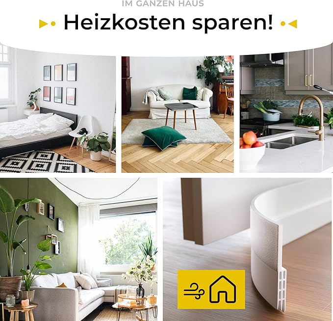 Five Dots Tochtstrip voor Deuren - Zelfklevend - Houdt Warmte in de Kamer en Stopt Tocht onder de Deur – Tochtstopper voor Deuren als Bescherming tegen Koude