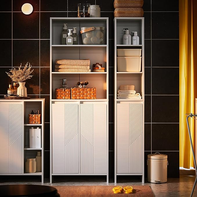 SoBuy Hoge Kast - BZR155-W - MDF - Tot 42 kg. - 60x170x30cm - Wit