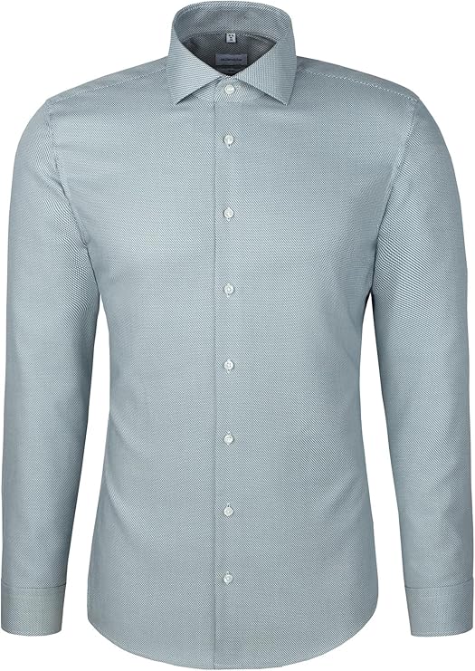 seidensticker Extra Slim Fit Langarm Business-hemd heren Overhemd - Maat 43 - Groen