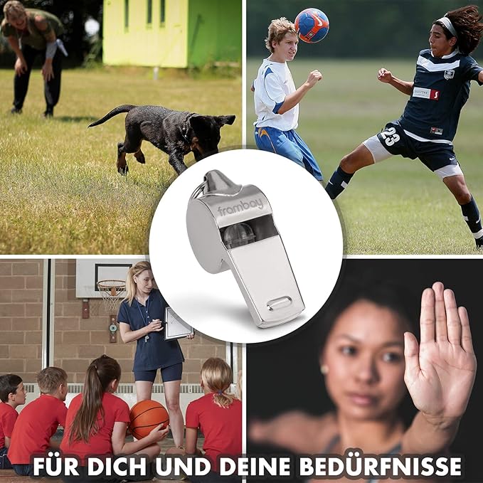 Fluitje - Fluitje met innovatieve [AirSpin] bal I Scheidsrechtersfluitje I Signaalfluitje I Fluitje I Fluitje voor noodgevallen I Fluitje voor sportlessen I Fluitje voor kinderen