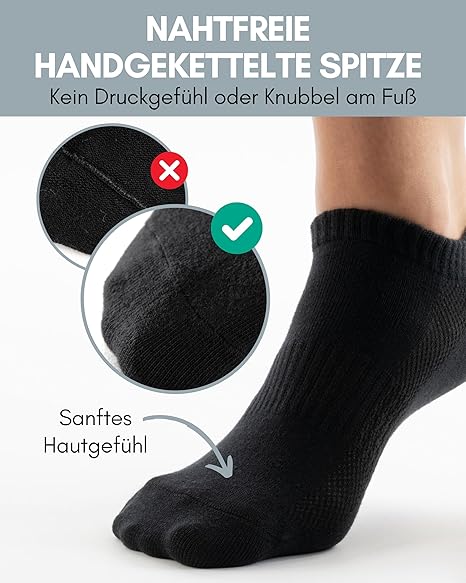 HELDENWERK Premium Sneaker Sokken – Trainersokken van Gekamd Katoen voor Dames & Heren – Zonder Drukkende Naad & met Comfortboord – Unisex Sportsokken – 10 Paar – Maat 43-46