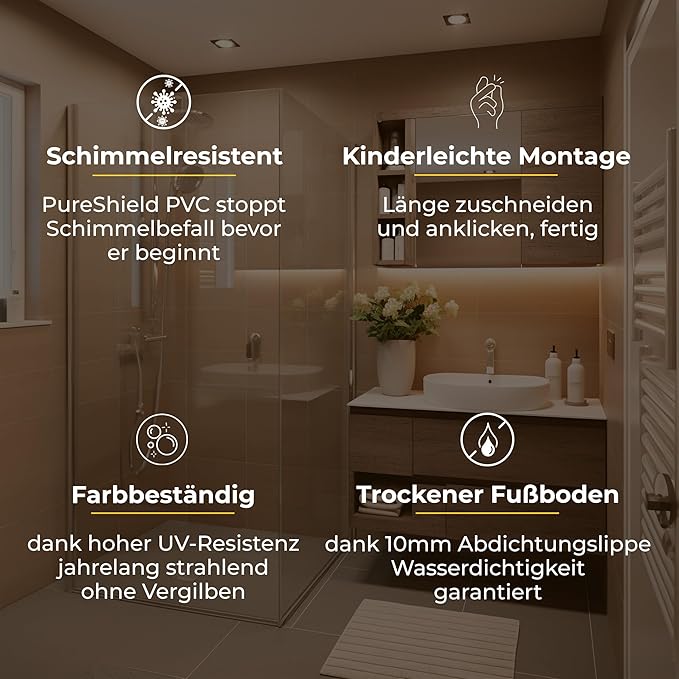 Five Dots Doucheafdichting 8 mm NIEUW2025 – Douchedeurafdichting – 100% Dicht – Onderkant Douchecabine