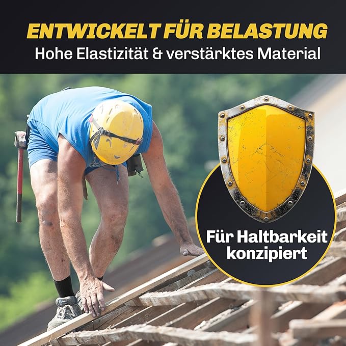 Heldenwerk 10 Paar Premium Werksokken voor Heren – Versterkt Katoen, Comfortabele Tailleband, Duurzaam - Maat 47-50
