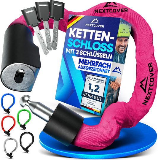 NEXTCOVER® Fietsslot LockOne met sleutel - hoge veiligheid - robuust & duurzaam - 3 sleutels