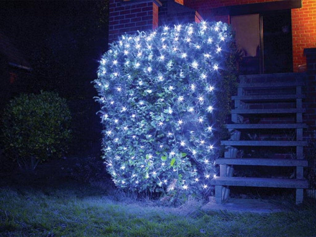 Light Creations Netlight Led - 2 X 2 M - 144 Witte Lampen - Zwarte Draad - 36 V