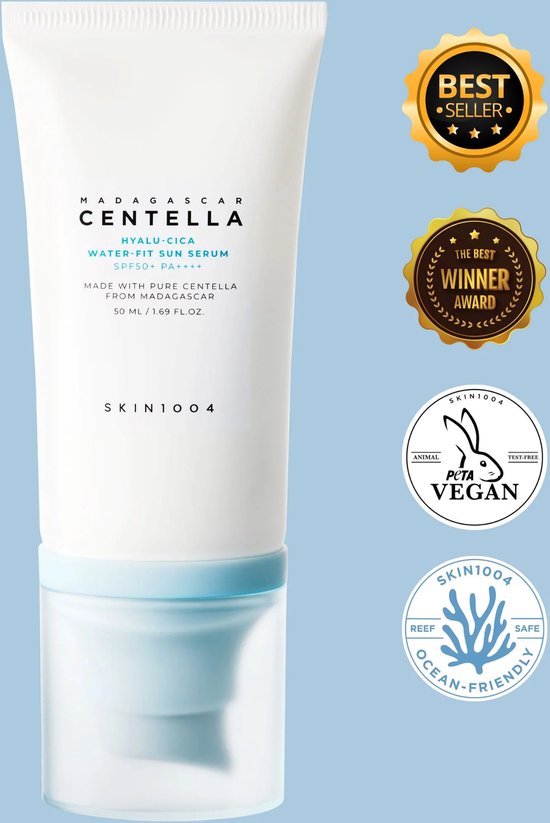 SKIN1004 Madagascar Centella Hyalu-Cica Water-Fit Sun Serum SPF 50+ PA++++ 50ml Zonnebrand - Koreaanse Huidverzorging