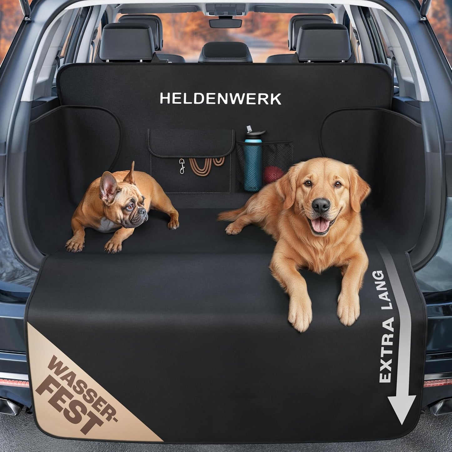 Heldenwerk Kofferbakbescherming - Honden - Waterdicht - Zwart