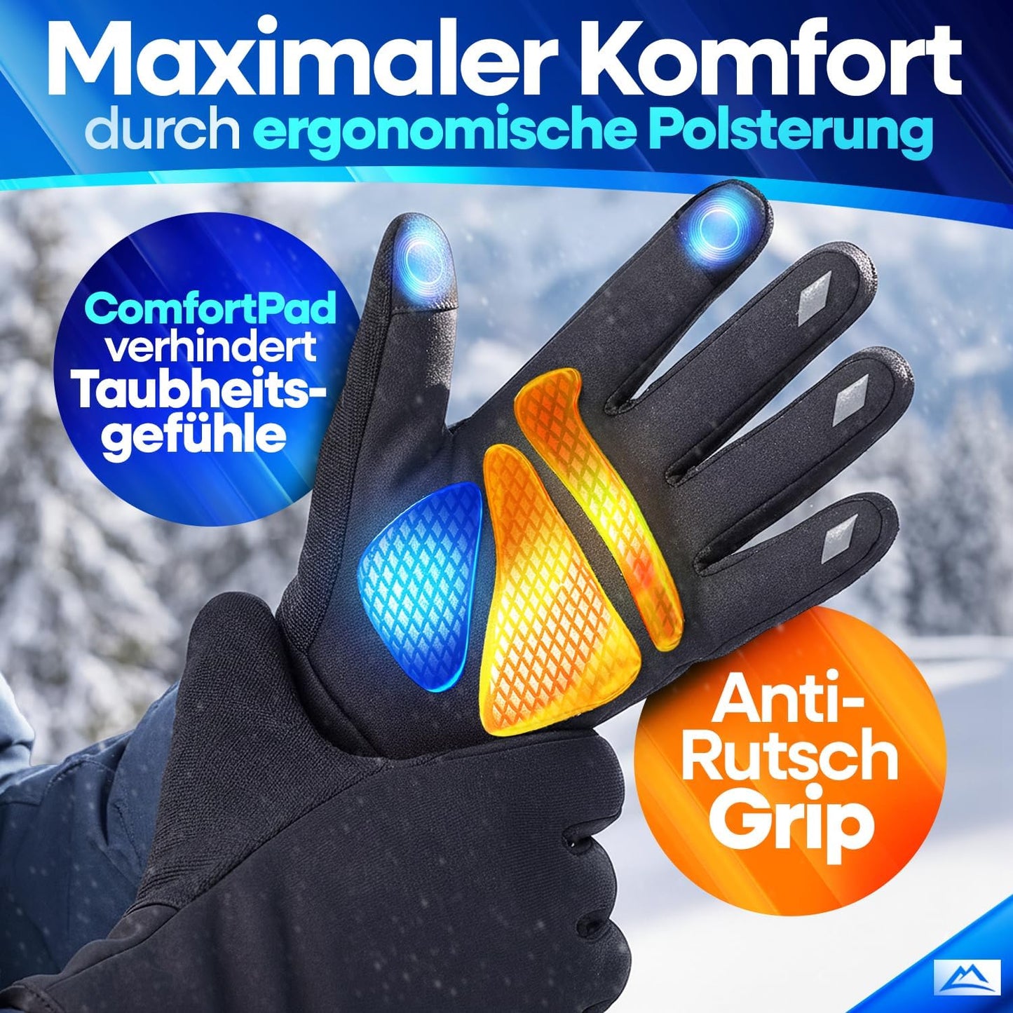 Nextcover® Winter fietshandschoenen - ThermoShield 2.0 - Unisex - maat XL - Warme & waterdicht - thermo