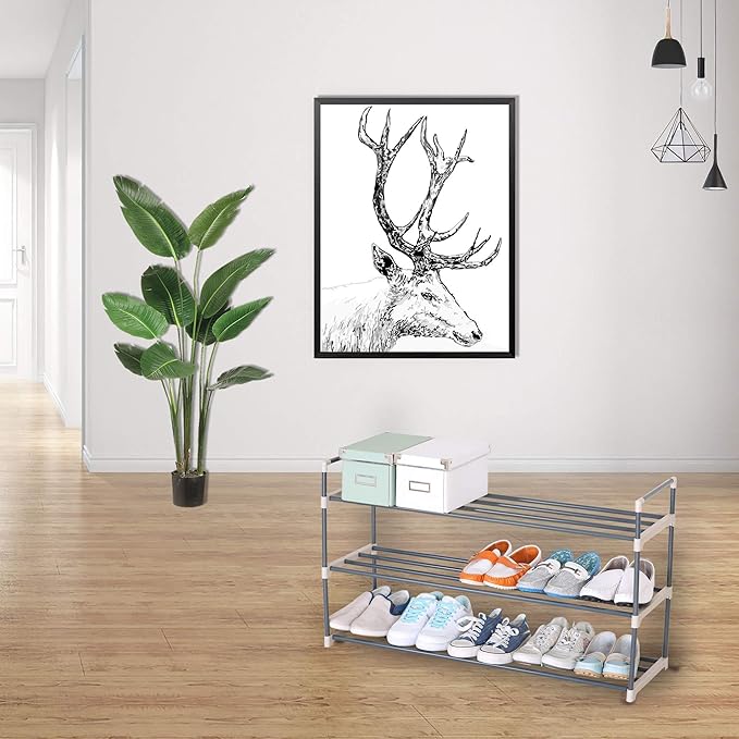 WOLTU SR0006 schoenenrek - 3 lagen - beige en grijs - 92 x 30 x 54 cm