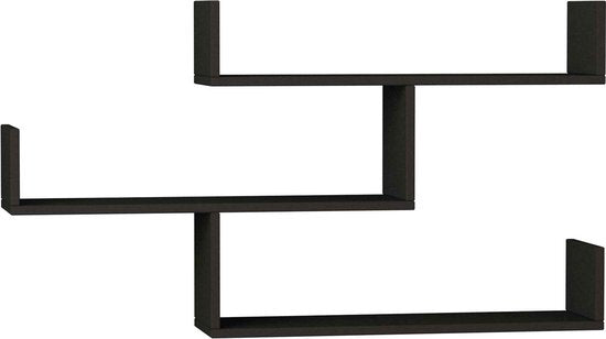 Asir - Wandplank - Antraciet - 119x22x66.5 cm