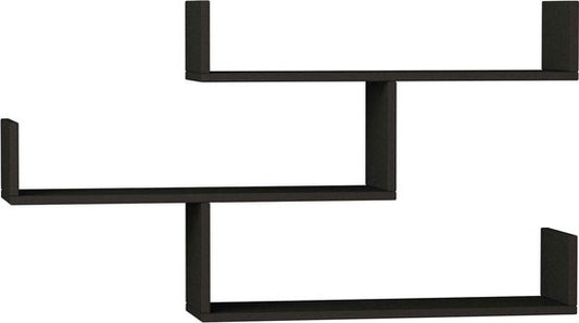 Asir - Wandplank - Antraciet - 119x22x66.5 cm