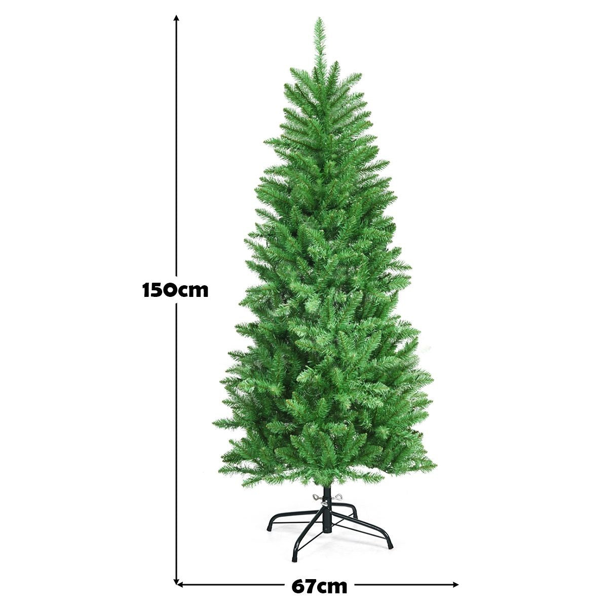 Coast Verlichte Kunsterstboom Potlood MET Warm Wit Licht - Groen - 150cm