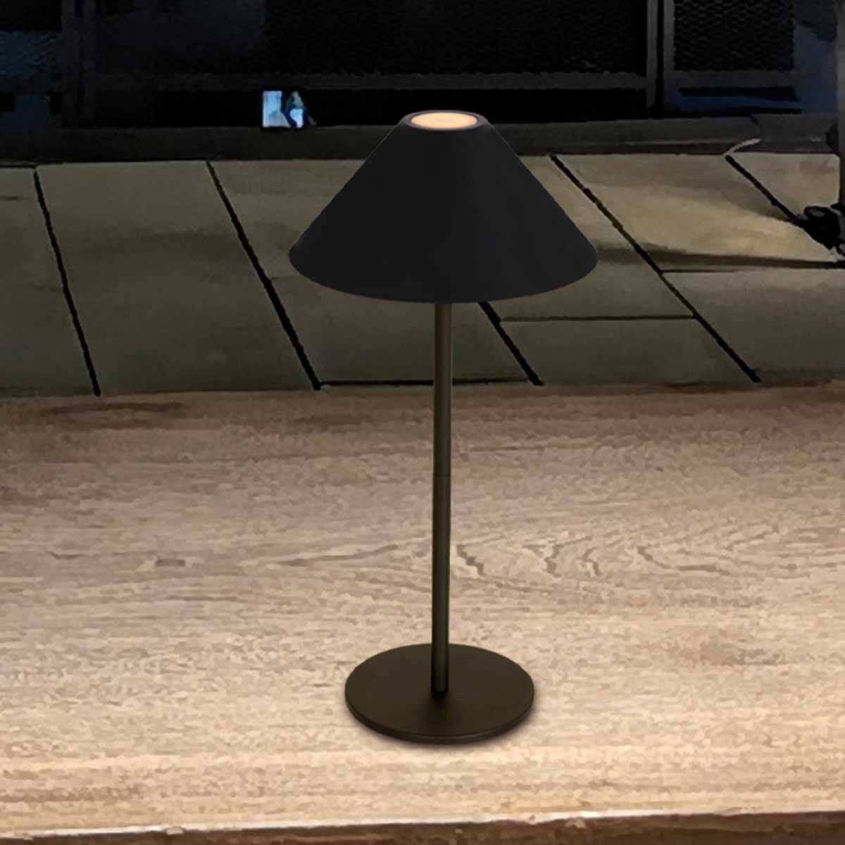Steinhauer tafellamp Ancilla - zwart - metaal - 15 cm - ingebouwde LED-module - 3353ZW