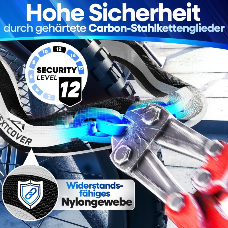 NEXTCOVER® Fietsslot met combinatiecode LockPro - hoge veiligheid - 5-cijferige combinatiecode
