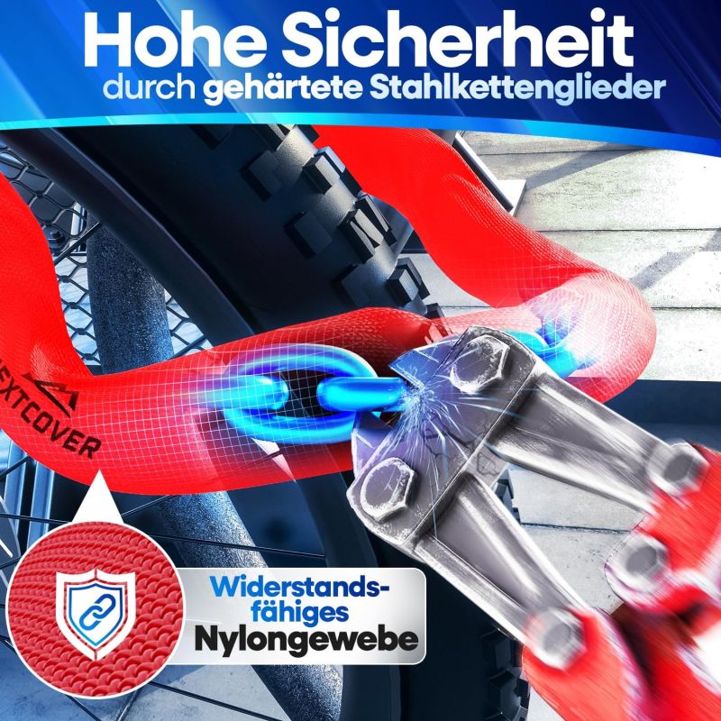 NEXTCOVER® Fietsslot LockOne met sleutel - hoge veiligheid - robuust & duurzaam - 3 sleutels