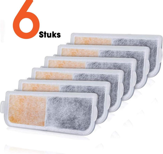 PetGoods Drinkfontein Filters - Navulling Set: 6 Stuks - Katten & Honden