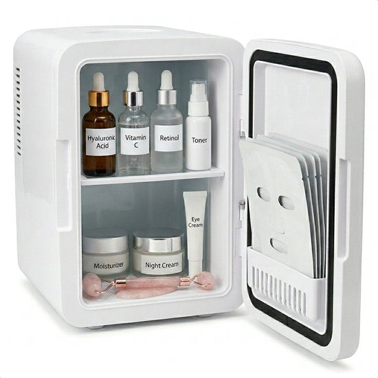 Soft & Silky Skincare koelkast - Mini - Make up Organizer - Make-up Koelkast - Cosmetica & Skincare - Auto koelkast - Beauty - Frigobox - ac/dc - koelkastje