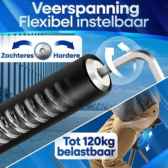 NEXTCOVER® Verende Zadelpen - Comfort-Spring technologie - Zwart - 34,9 mm mm
