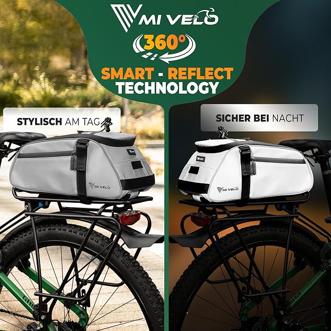 MIVELO Fietstas – Waterdicht & Volledig Reflecterend – 9 liter – Reflecterend