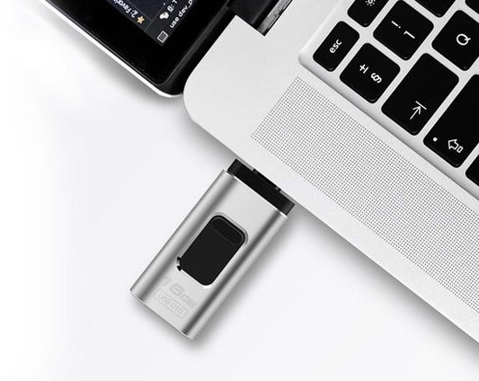 Vlectro - 4-in-1 USB-stick voor smartphone, tablet en laptop - 128 GB