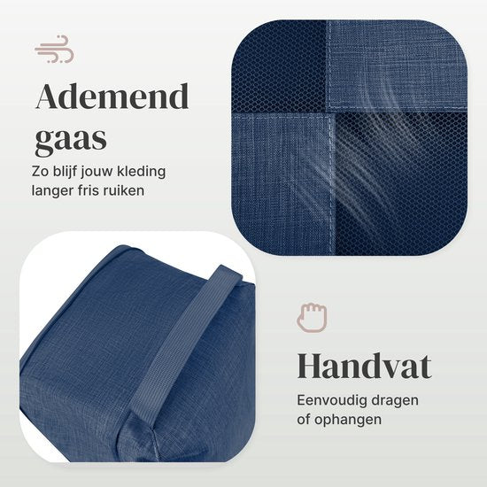 SC Travel Essentials Packing Cubes - 6-delige Set - Luxe Compressie Organizers van Hoogwaardig Nylon - Ruimtebesparend en Duurzaam - Ideaal voor Reizen - Donkerblauw
