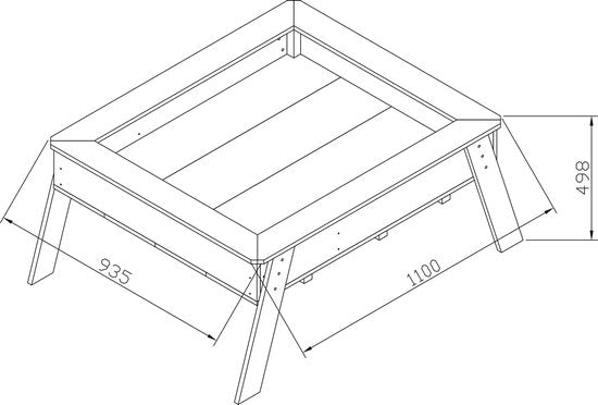 AXI Linda Zand & Kweektafel Bruin/wit - Inclusief gronddoek