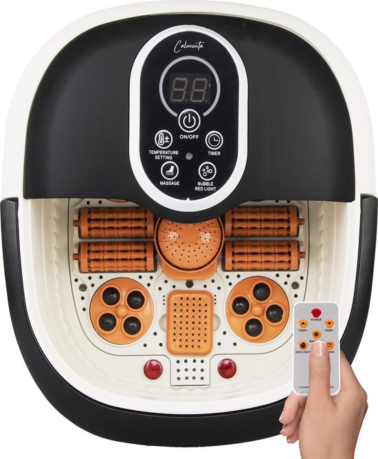 CALMENTA® XXL Voetenbad - 12L - Automatisch wielmassage - Infrarood - Tot 48°C - Voetbad Massage - Voetmassage - Shiatsu