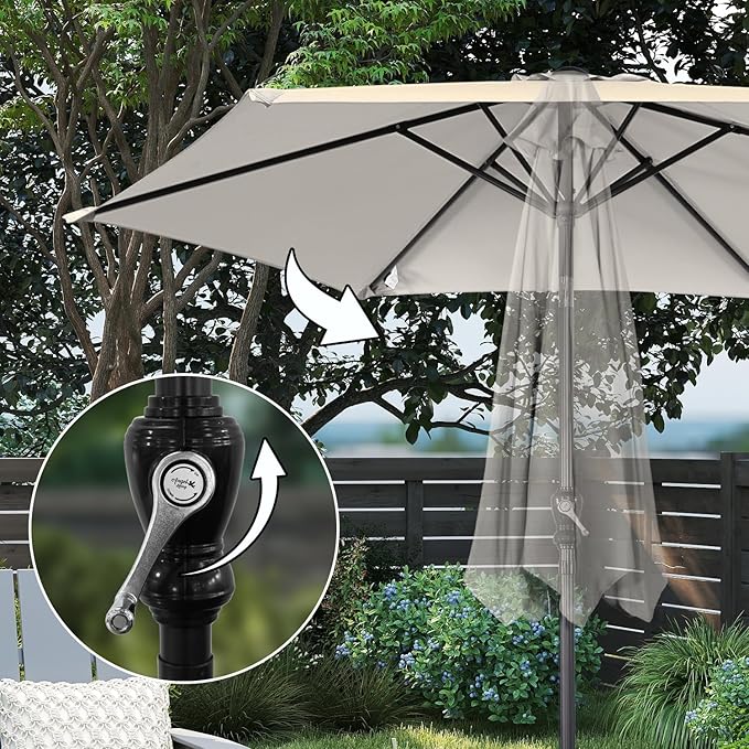 Angel Living Parasol - Ø250 cm - Kantelbaar - Créme