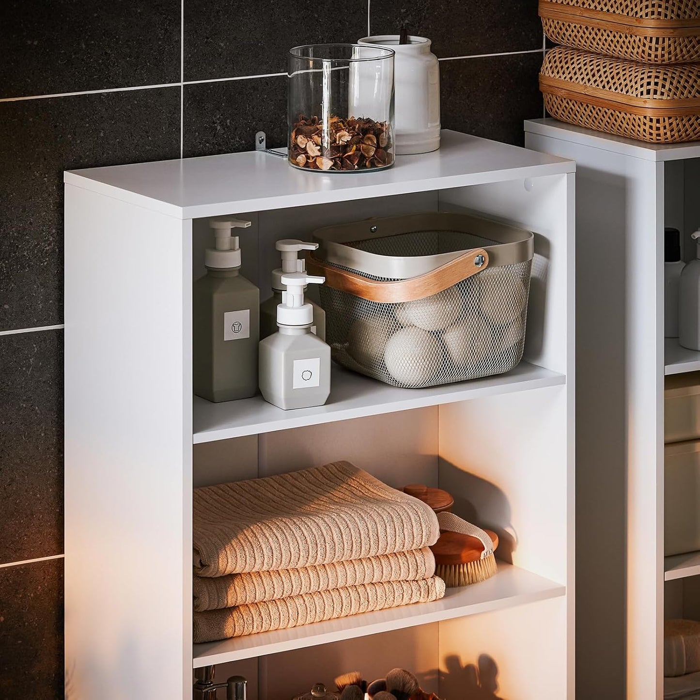 SoBuy Hoge Kast - BZR155-W - MDF - Tot 42 kg. - 60x170x30cm - Wit