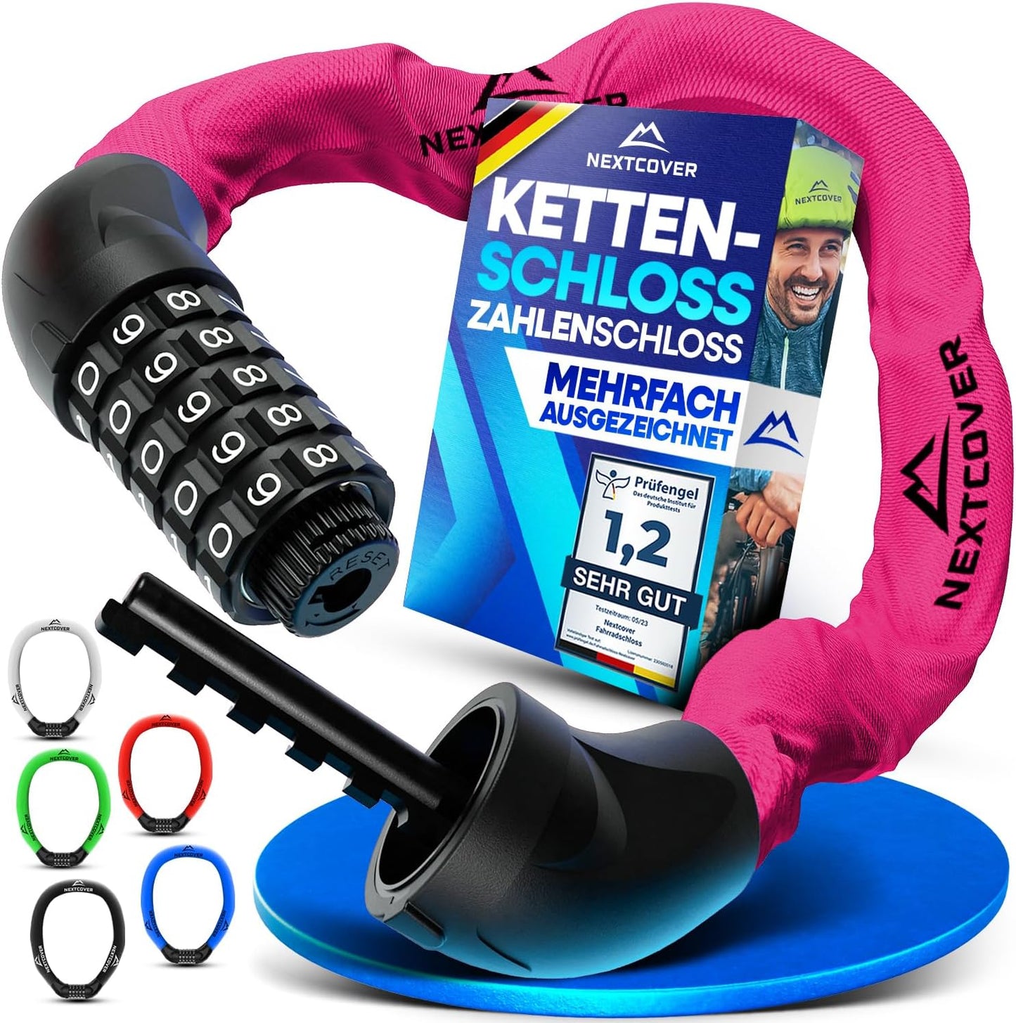 NEXTCOVER® Fietsslot LockOne met sleutel - hoge veiligheid - robuust & duurzaam - 3 sleutels