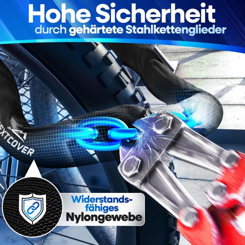 NEXTCOVER® Fietsslot LockOne met sleutel - hoge veiligheid - robuust & duurzaam - 3 sleutels