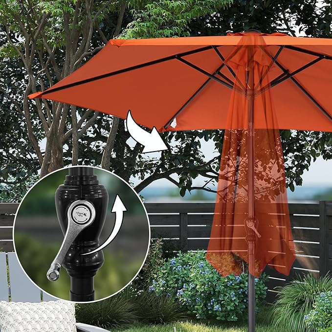 Angel Living Parasol Ø250 cm - Kantelbaar - Terra
