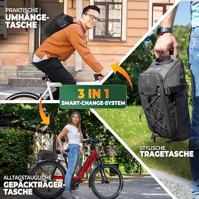 MIVELO Fietstas – Waterdicht & Reflecterend – 9 liter – Zwart