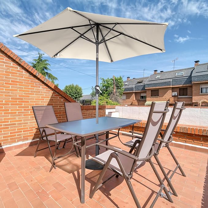 Angel Living Parasol - Ø250 cm - Kantelbaar - Créme