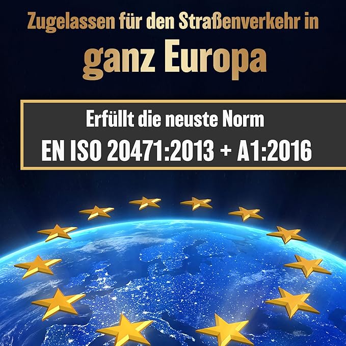 HELDENWERK Veiligheidsvest voor Auto, Set van 2 Volwassenen – Reflecterend Fluorescerend Veiligheidsvest 2026 – Auto Vest, Pechvest, EU-Gecertificeerd