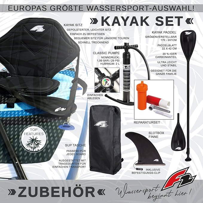 F2 Sector Red SUP Board Limited Edition 2024 – Opblaasbaar Allround Paddle Board met Kajakzitje – 372 cm