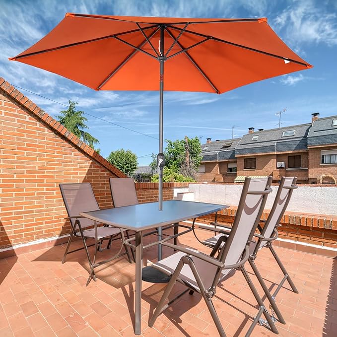 Angel Living Parasol - 300 cm - Terrasparasol - Taupe - Aluminium - Polyester - UV50+