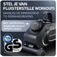 HELDENWERK – Pro Pedaaltrainer & Stoelfiets – Zwart Staal – TÜV/GS-Getest & Extra Stil – Met Bevestigingsband & Fitnessbanden – Voor Senioren & Revalidatie – Vergelijkingswinnaar