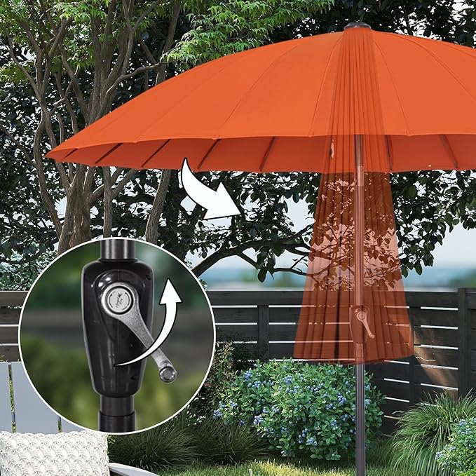 Angel Living 250 cm Shanghai Parasol - met Zwengel - Mast van 38 mm