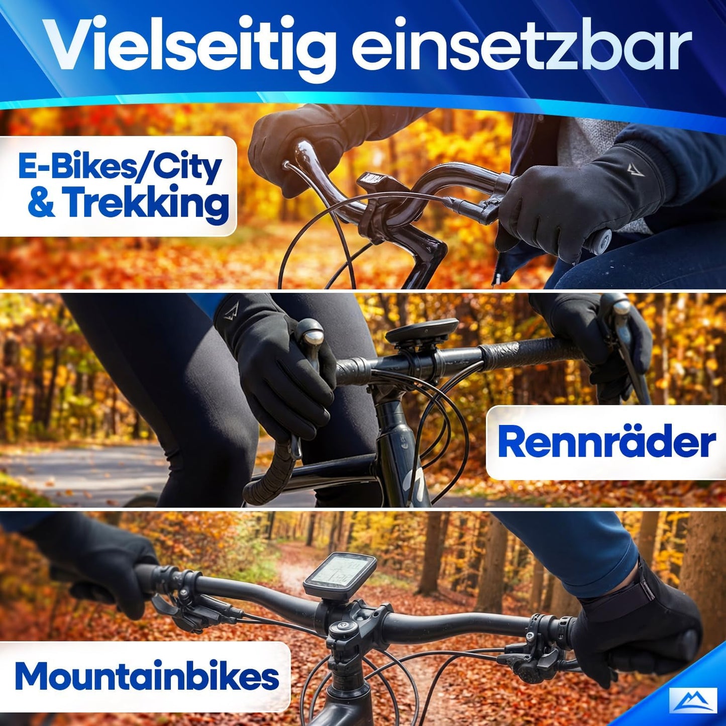 Nextcover® Winter fietshandschoenen - ThermoShield 2.0 - Unisex - maten S-XXL - Warme & waterdichte thermo - winter waterproof