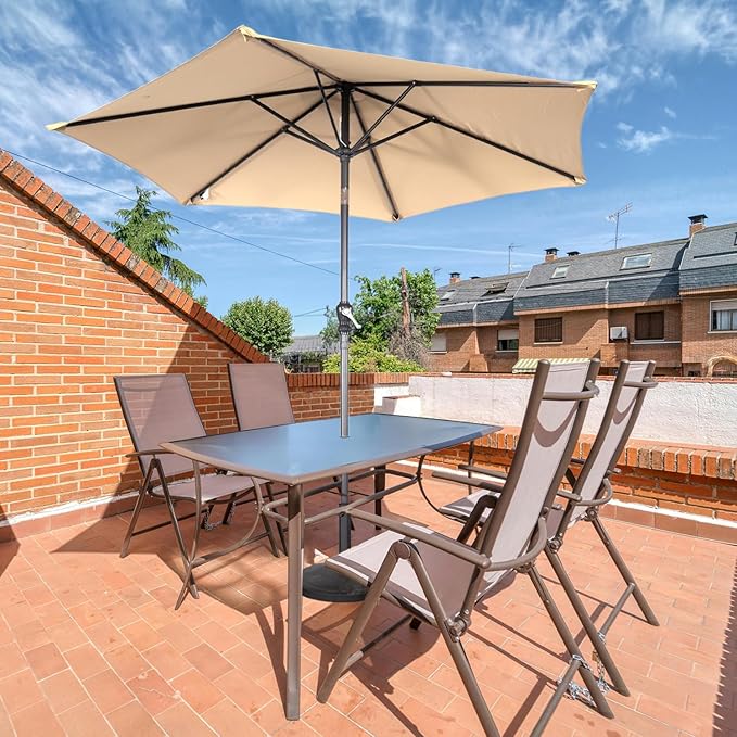 Angel Living Parasol Ø250 cm - Kantelbaar - Beige