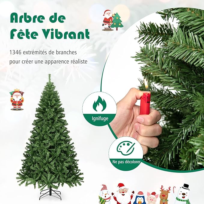 Coast Kunstkerstboom Groen – 270 cm – 2132 PVC Takpunten – Met Metalen Standaard