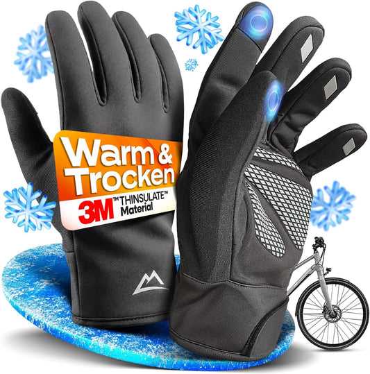 Nextcover® Winter fietshandschoenen - ThermoShield 2.0 - Unisex - maat XL - Warme & waterdicht - thermo