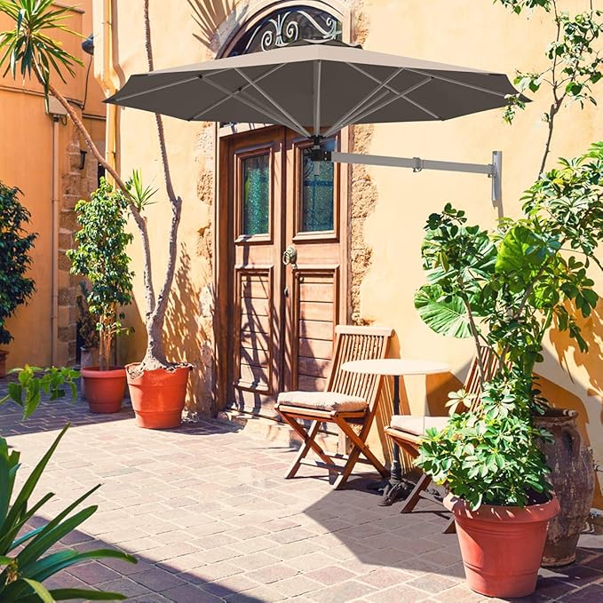 Coast Wandparasol - Verstelbaar - 247 x 180 cm - Bruin