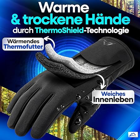 Nextcover® Winter fietshandschoenen - ThermoShield 2.0 - Unisex - maten S-XXL - Warme & waterdichte thermo - winter waterproof