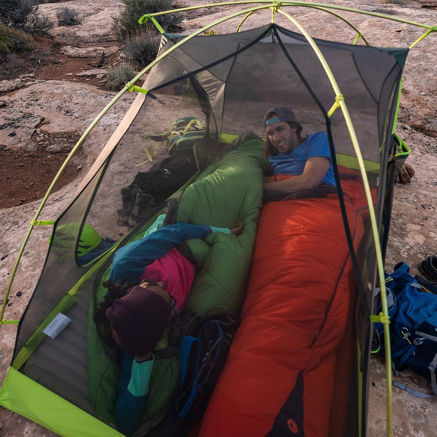 Marmot Crane Creek 2-Persoons Koepeltent - Macaw Green/Crocodile - 224 x 127 x 109 cm - Ultralicht 1,81 kg