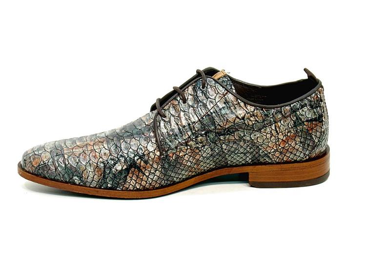 Rehab GREG PIECES Nette Veterschoenen Heren – Maat 46 - Uitneembaar Voetbed - bruin/groen